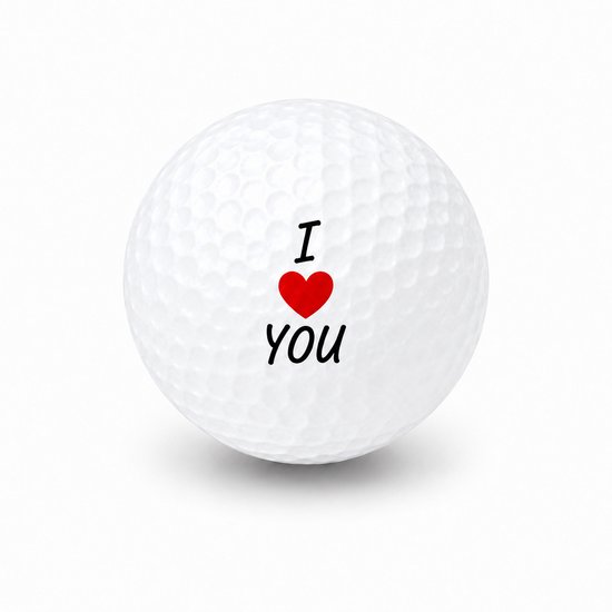 Wilson Golfballen I Love You - Valentijn Golf Cadeau - 2 stuks - Golfbal met Opdruk