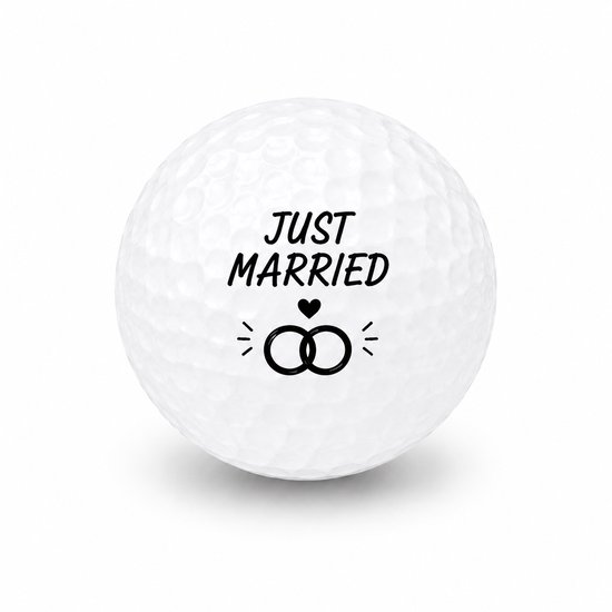 Wilson Golfballen Just Married - Huwelijk Golf Cadeau - 3 stuks - Golfbal met Opdruk