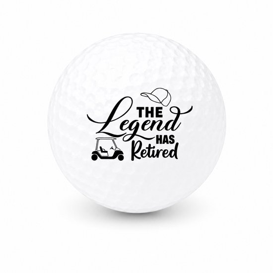 Wilson Golfballen Legend Retired - Pensioen Golf Cadeau - 3 stuks - Bedrukte Golfballen