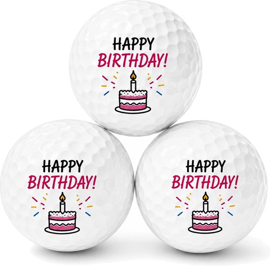 Wilson Golfballen Verjaardag Taart - Verjaardag Golf Cadeau - Golf Accessoires - Golfbal - 3 stuks