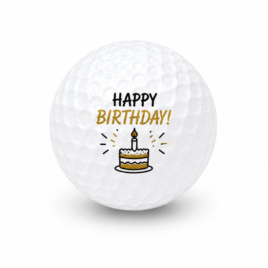 Wilson Golfballen Verjaardag Zwart Goud - Verjaardag Golf Cadeau - 15 stuks