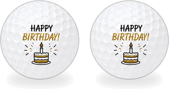 Wilson Golfballen Verjaardag Zwart Goud - Verjaardag Golf Cadeau - 2 stuks van Wilson