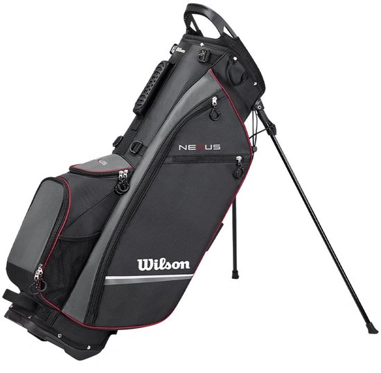 Wilson Nexus Golftas standbag zwart grijs rood