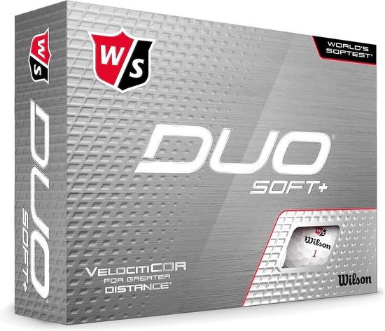 Wilson Staff DUO Soft+ 2020 Golfballen - Dozijn / 12 stuks - Wit van Merkloos