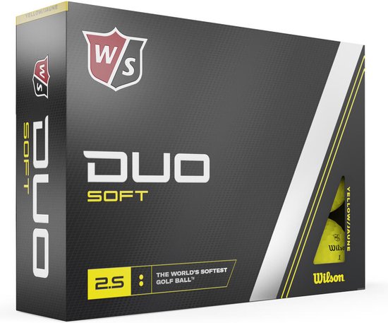 Wilson Staff DUO Soft Golfballen 2023 - Geel - 12 Stuks van Wilson