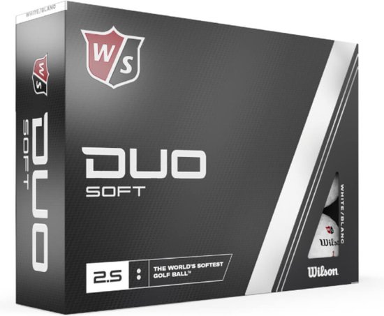 Wilson Staff DUO Soft Golfballen 2023 - Wit - 12 Stuks