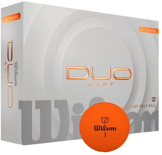 Wilson Staff Duo Soft Golfballen Oranje 2025 van Merkloos