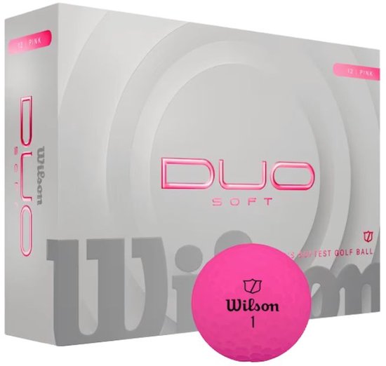 Wilson Staff Duo Soft Golfballen Pink 2025 van Wilson