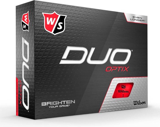 Wilson Staff DUO Soft+ Optix Golfballen - Mat Rood - 12 Stuks van Wilson Staff
