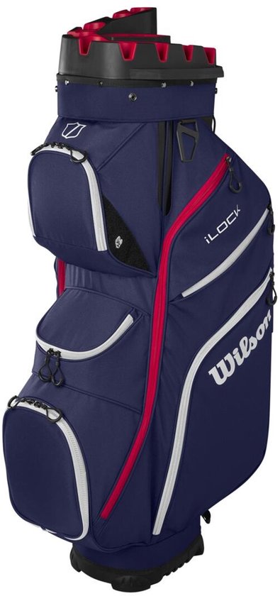Wilson Staff I-Lock Golftas - Cartbag - Blauw Wit Rood
