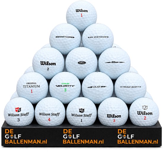 Wilson Staff mix - Lakeballs - 75 gebruikte golfballen