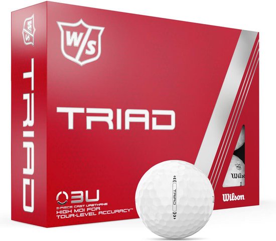 Wilson Staff Triad 2022 Golfballen - Wit -12 Stuks van Wilson