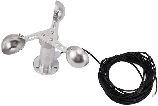 Wind Sensor Trans 0-3.8V Aluminium Wind Temperatuur Sensor Anemometer voor Weerstation voor Windmeting van Merkloos