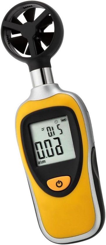 Windmeter Anemometer - Wind Snelheid - Buiten Activiteiten - Temperatuur Weergave - 0.4-30 M/S - Grijs