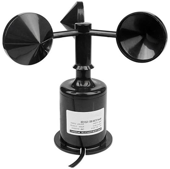 Windmeter Sensor - Weerinstrument - Milieu Meten - Hoge Hardheid Materiaal - 0-5V Uitgang - Grijs