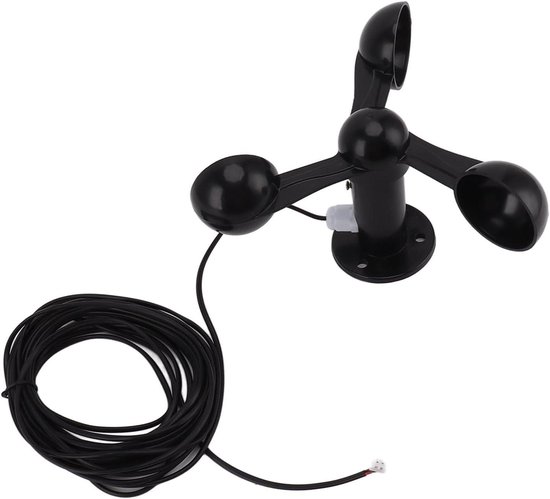 Windmeter Sensor - Windmeter - Windmeting - 3 Cups Ontwerp - 8M Kabel - Grijs