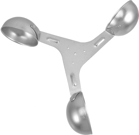 Windmeter Sensor - Windmeting Hulpmiddel - Weer Observatie - Aluminium Constructie - 17x17x5 cm - Zilver