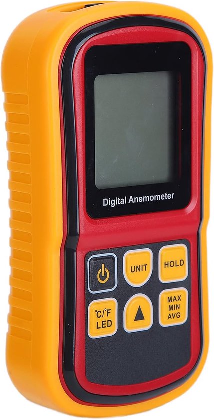 Windsnelheidsmeter - Windmeter Anemometer - Buiten Weer - Groot LCD Scherm - Meerdere Eenheden