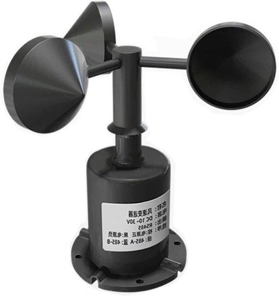 Windsnelheidsmeter - Windmeter Windtransmitter - Weer Meten - Hoge Nauwkeurigheid - 0-60 m/s - Grijs