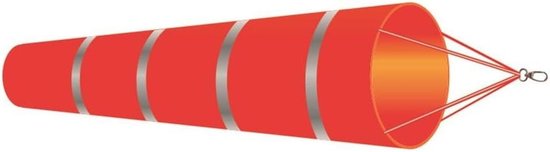 Windsok Luchthaven - Windzak Windmeter - Veilig Luchtverkeer - Ripstop Polyester - 150 cm - Rood