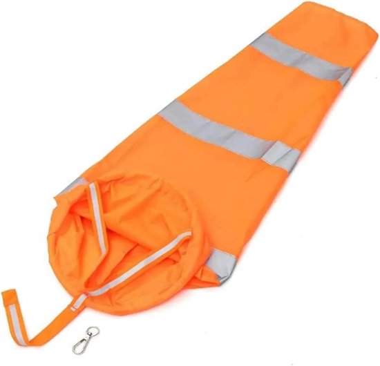 Windsok - Windzak windmeter - Windrichting meten - Reflecterend ripstop materiaal - 80 cm - Oranje
