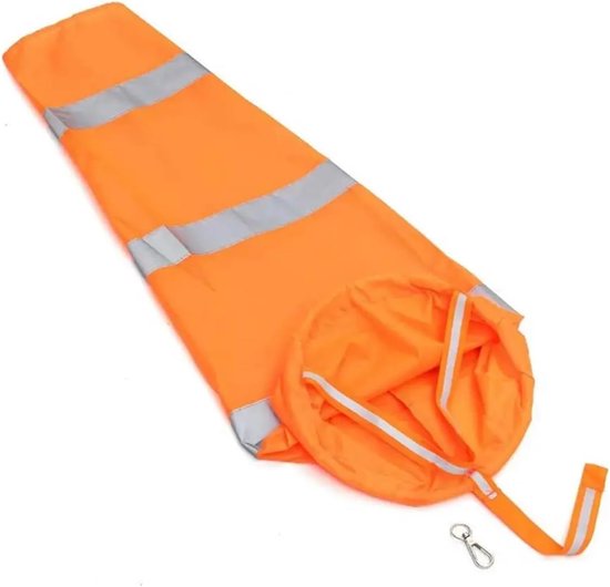 Windzak 80Cm - Luchtvaart Tas - Wind Richting Meten - Reflecterende Riemen - 80 Cm - Oranje