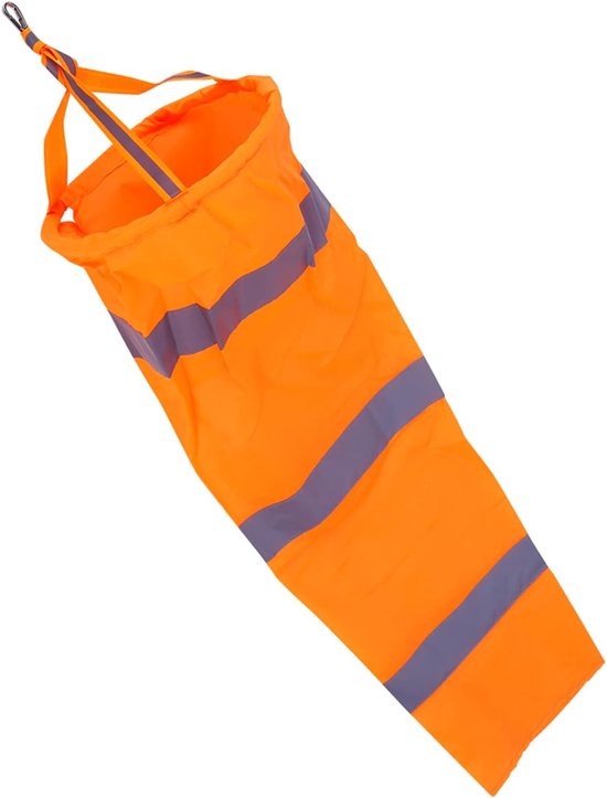 Windzak Meetsok - Windmeter Buiten - Windrichting Meten - Reflecterende Riemen - 30 Inch - Fel Oranje