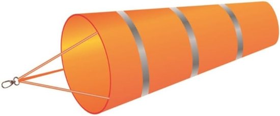 Windzak Meting - Windzak Indicator - Wind Richting Meten - Versterkte Stiksels - 60cm Lengte - Rood Grijs
