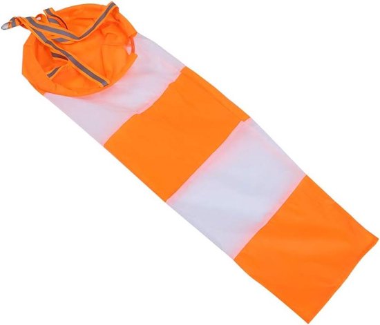 Windzak Rip-stop - Windmeter Tas - Windrichting Meten - Hoge Zichtbaarheid Reflecterend - 08 Meter - Rood Wit