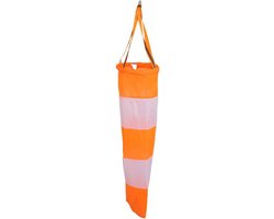 Windzak Ripstop Nylon - Windmeter Windzak - Windrichting Meten - Hoge Zichtbaarheid Reflectie - 08 m - Rood en Wit