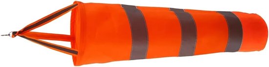 Windzak - Windmeter - Windrichting meten - Reflecterend ontwerp - 60 cm - Oranje grijs