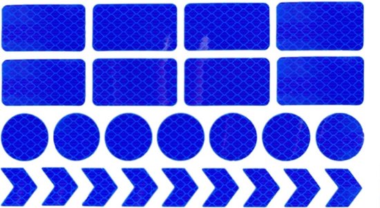 Winkrs® Reflecterende Veiligheids stickers Blauw - Reflectie tape voor in het verkeer - Maak wandelwagens, koffers, buggy's, skelters, helms, fietsen etc goed zichtbaar in het donker. Fietsreflector van Winkrs