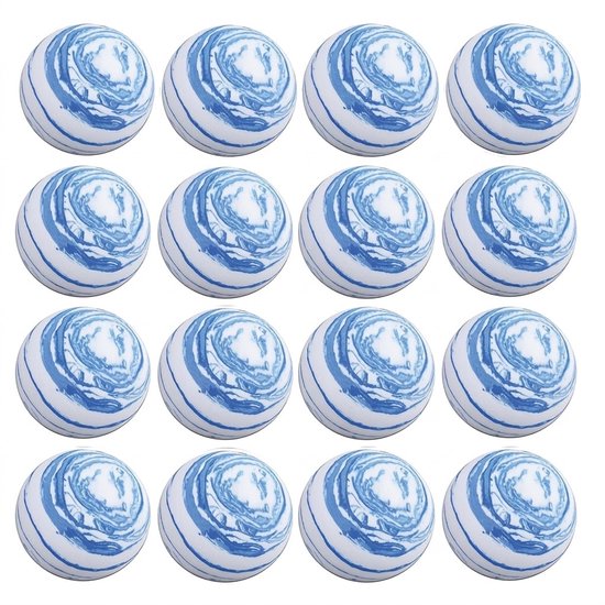 Wit blauwe golf oefen ballen set van 16 voor heren en dames – 42 mm schuim golfballen – zachte golf trainings ballen voor binnen en buiten – golf trainings materiaal
