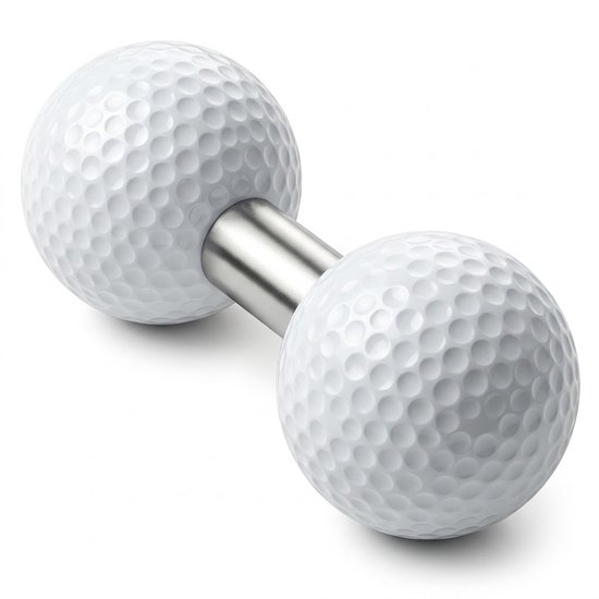 Witte balans putt oefenbal voor heren en dames – dubbele golf trainingsbal voor putting – golf putt oefenbal voor balans en slagcontrole – golf trainings materiaal