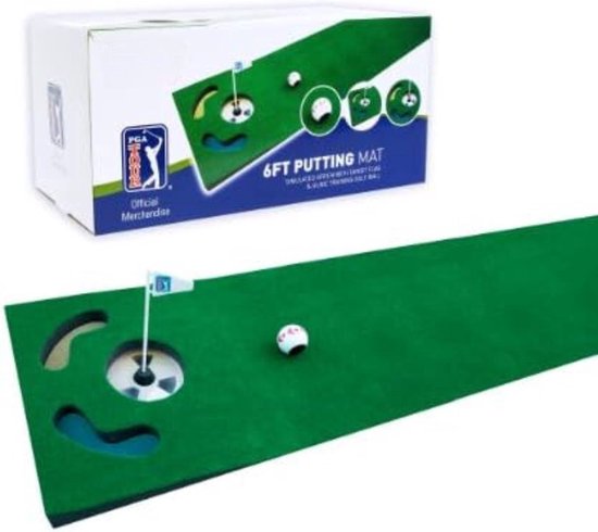WNHB® Putting Mat Golf 180cm – Indoor Putting Green – Golfmat voor Oefening en Training – Thuis Golfbaan voor Precisie en Techniek van Merkloos