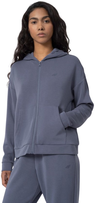 Women’s Hoodie 4F BLD041 Blue Yoga van Merkloos