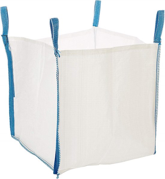 Wovar Big Bags 1 m3 90x90x110 cm met Hijslus voor 1000 KG | Per Stuk | Big bag puinzakken van Wovar