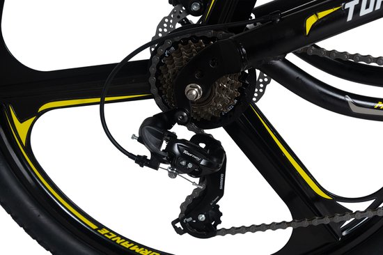 WYLD mountainbike Fully 26'' Topspin zwart-geel RH 51 cm