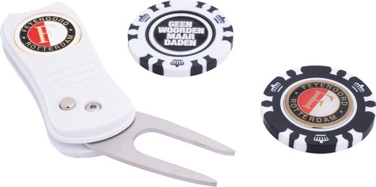 XQMax - Feyenoord Golf Set - Pitchfork Met 2 Ball Markers van XQMax