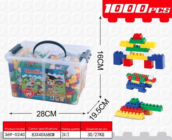 YAR Bricktopia - Bouwstenen 1000 stuks - Te combineren met lego van Yar