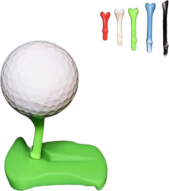 Ynkkvre - Golftee van kunstgras - Golftee-houder - Grasbasis voor slagmat - 3D-geprinte golf trainings tee - Precisie golftees - Golftee voor binnen en buiten - Breukvast & Weerbestendig - Hoogte Verstelbaar - Compatibel met Simulators - Groente van Merkloos