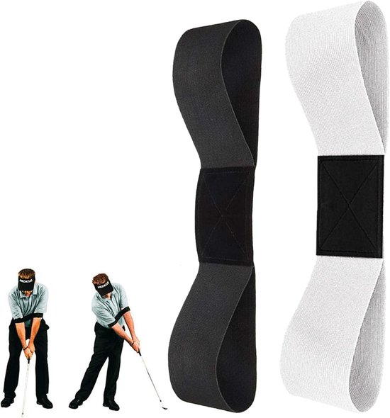 YNR 2 Pcs Golf Swing Training Aid Bracelet, Arm Tape Swing Trainer, Posture Correction Exercise Belt for Men Women - ShopVlot