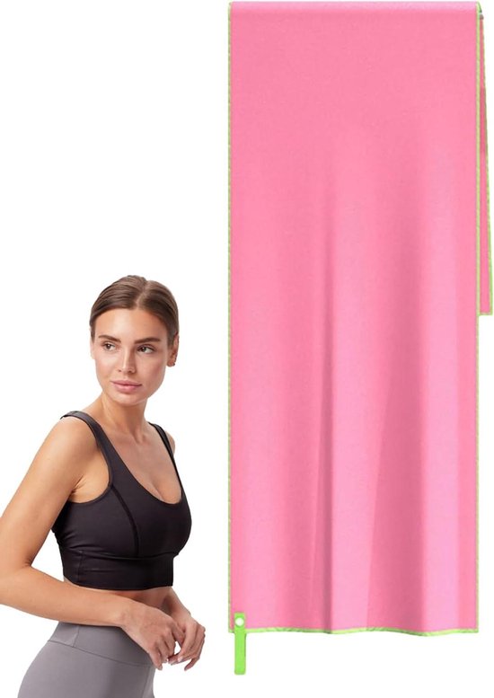 Yoga Handdoek - Sport Handdoek - Actieve Levensstijl - Snel Zweetabsorptie - 100x30 cm - Roze