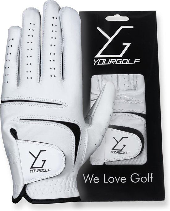 YourGolf Golfhandschoen heren Wit L - Golf - Sport Accessoires - Golfhandschoen Volwassenen - Golfhandschoenen van Merkloos