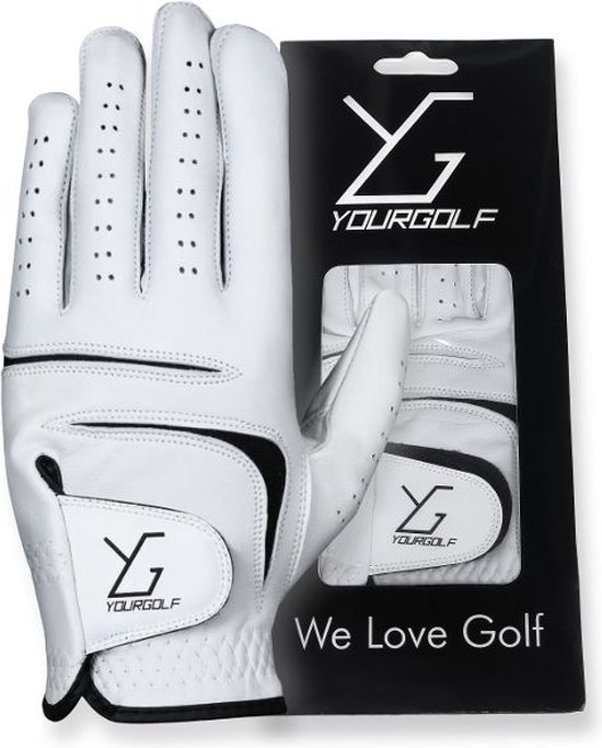 YourGolf Golfhandschoen heren Wit M - Golf - Sport Accessoires - Golfhandschoen Volwassenen - Golfhandschoenen van Merkloos