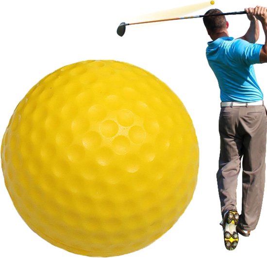 Zachte golfballen - Trainingsballen - Indoor oefenen - Veilig en lichtgewicht - 415 mm - Geel