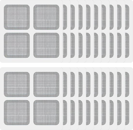 Zelfklevende Reparatie Patches voor Vliegenramen - Waterdichte Herstelset voor Ramen en Deuren, Ideaal voor Balkon en Huishoudelijk Gebruik, 20 Stuks
