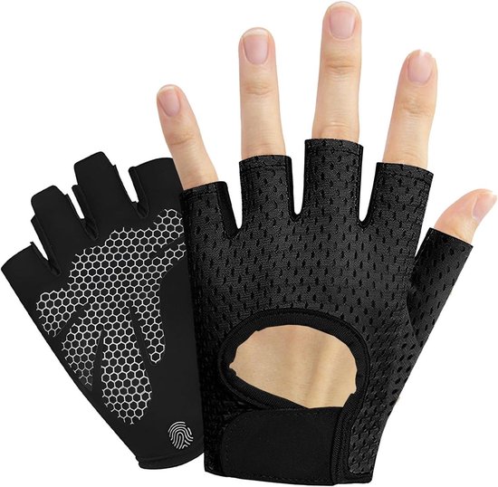 Zeynomax - Gewichtheffen handschoenen met anti-slip grip en polssteun voor vrouwen - Ideaal voor hangende trainingsoefeningen, fietsen en klimmen van Merkloos