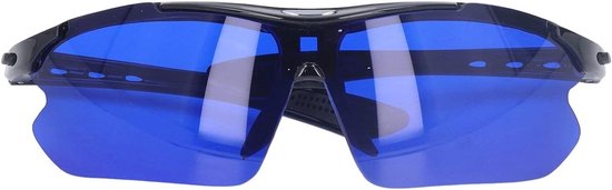 Zonnebril voor het Zoeken van Golfballen, Gepolariseerde Bril met Blauwe Lens - Rond Sportstijl - Opbergtas - Heren/Dames - Golfcadeau. van Merkloos