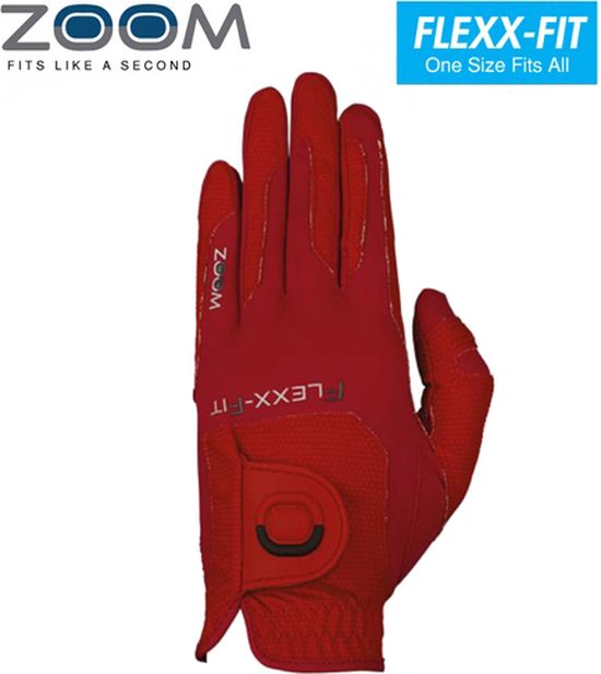 Zoom One Size Fits All Dames Golfhandschoen, rood van Zoom